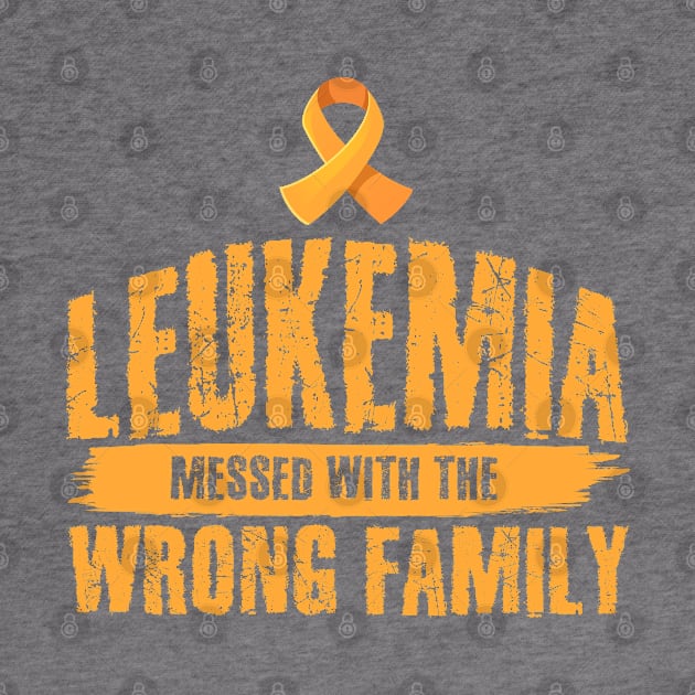 Cancer Orange Ribbon Leukemia gift by Toeffishirts